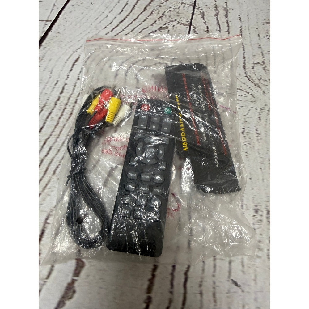 Universal Multimedia DVD Player Remote Control and 3-RCA AV Cable Set Black